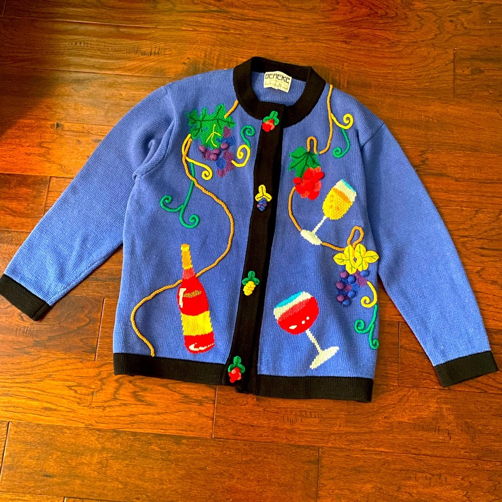 Vintage Berek 2 Wine Cardigan